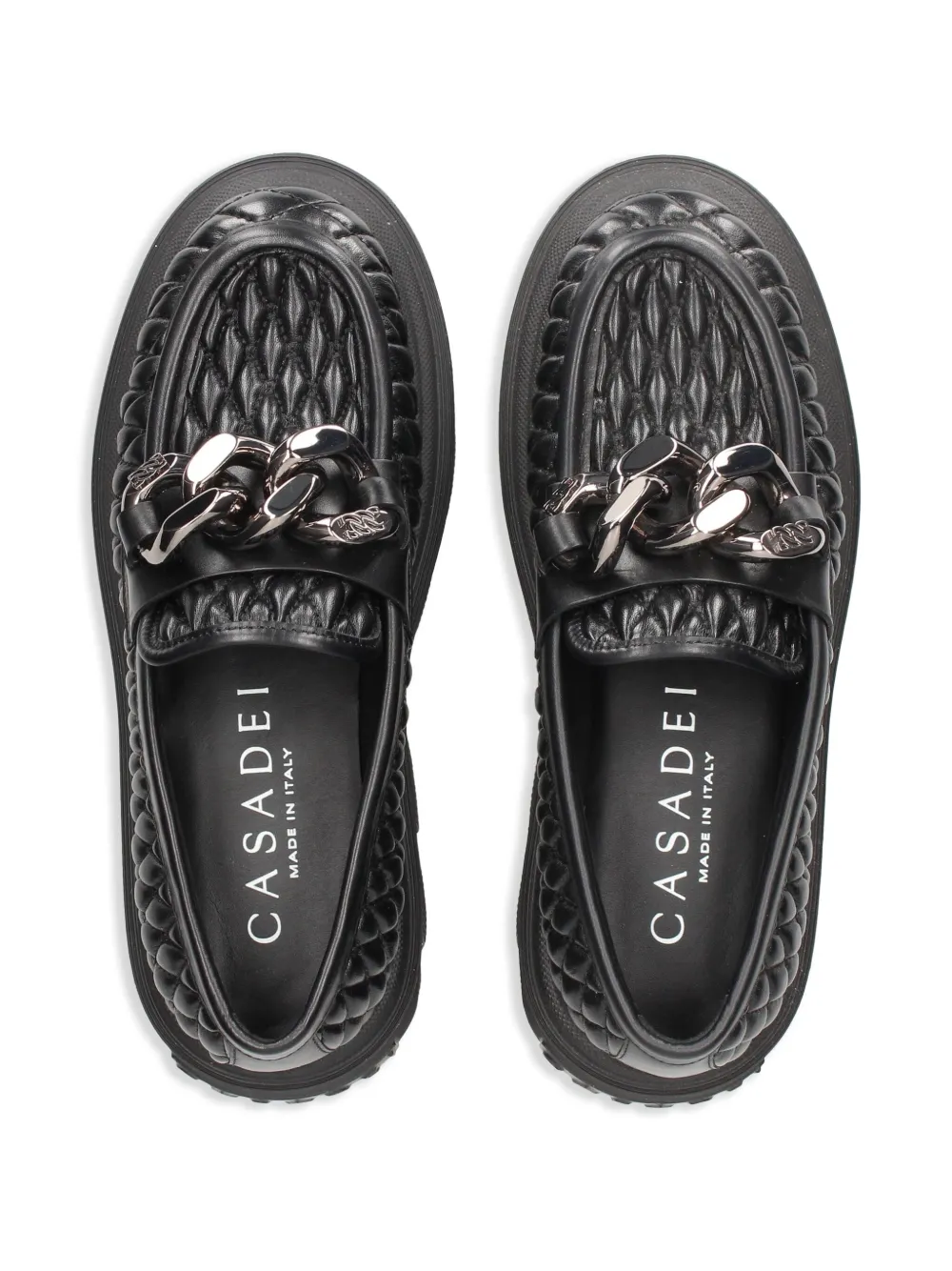 Casadei quilted loafers Black