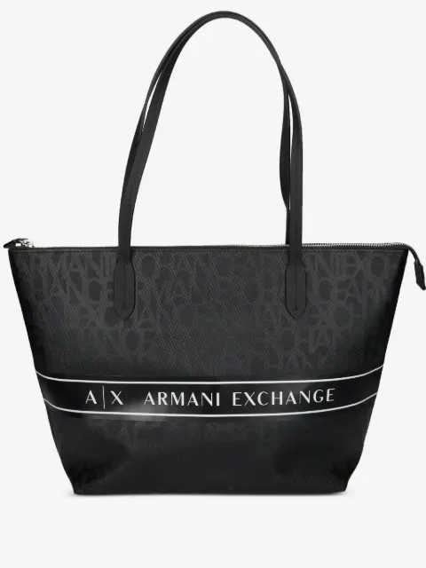 Armani Exchange tote con logo estampado