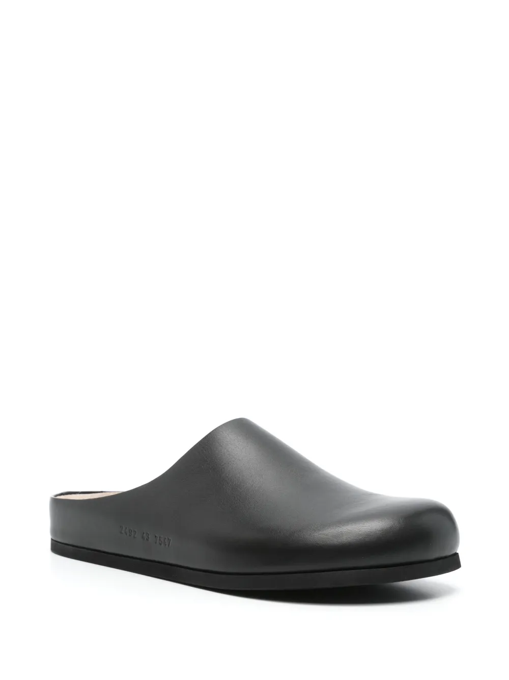 Common Projects leather slippers - Zwart