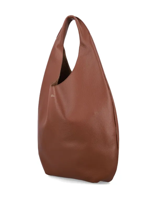 A.P.C. Grained Leather Shoulder Bag | Brown | FARFETCH