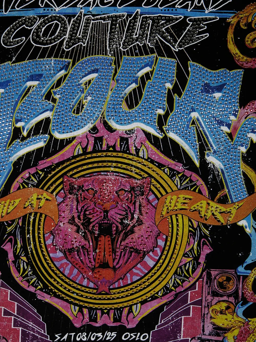 Shop Versace Jeans Couture Graphic Print T-shirt In Schwarz