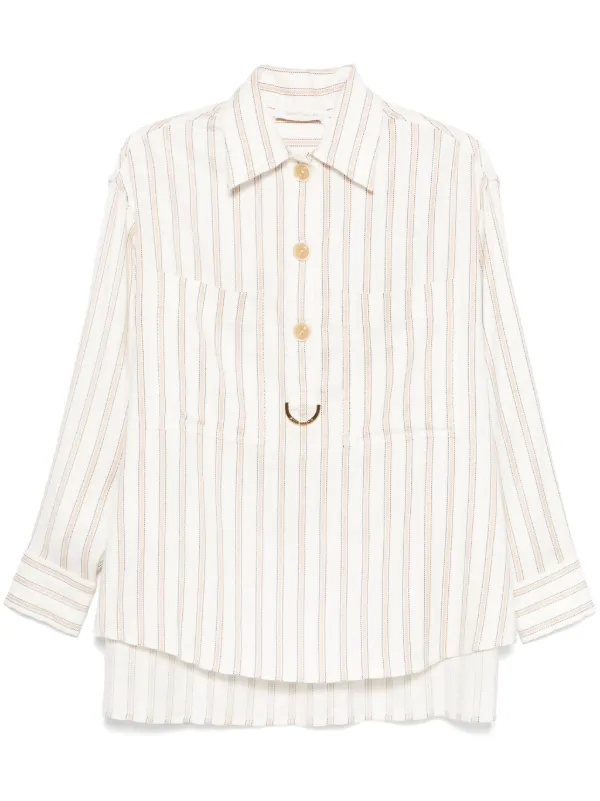 ZIMMERMANN ストライプ ブラウス | ニュートラル | FARFETCH JP