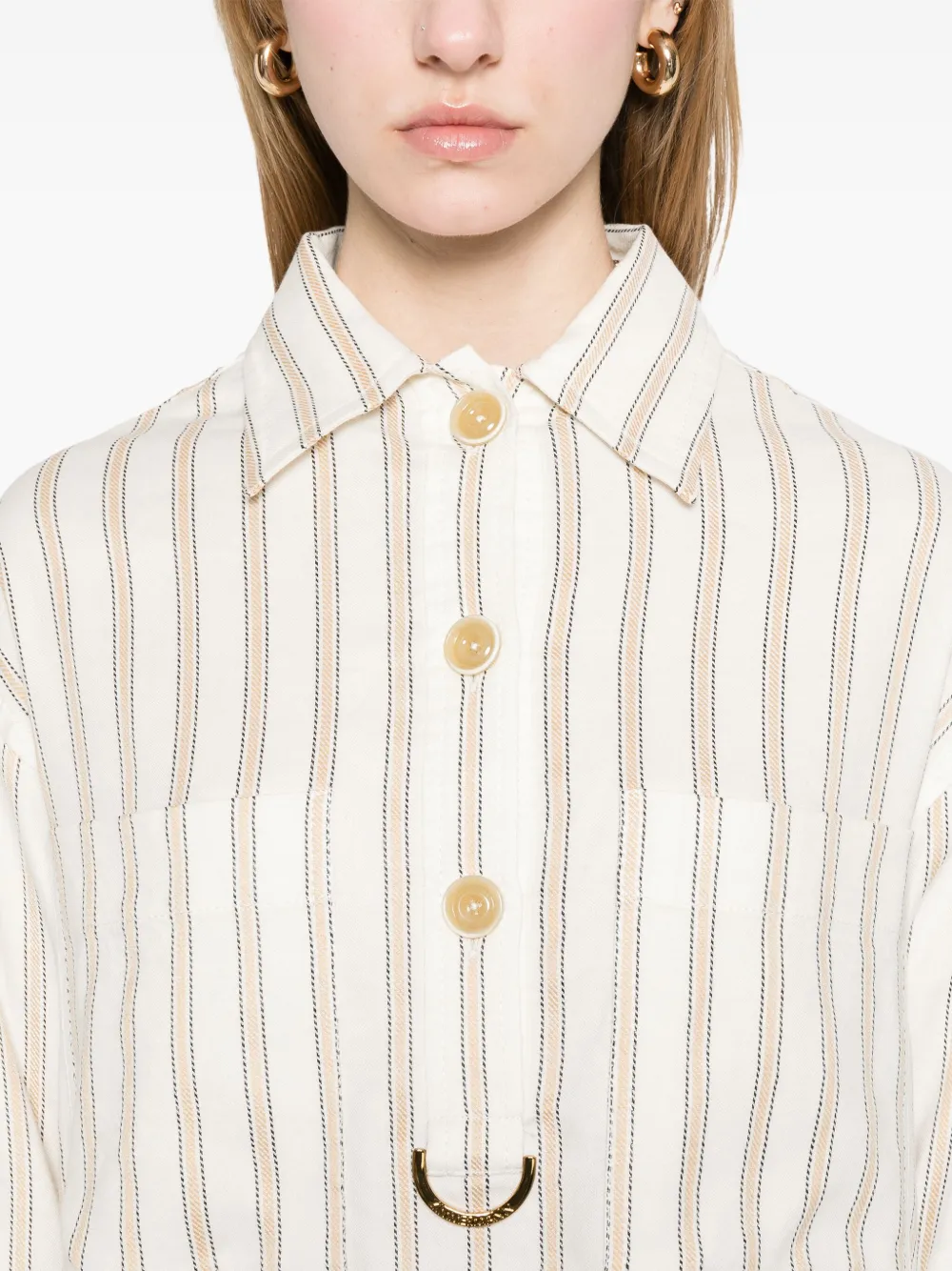 ZIMMERMANN Gestreept shirt Beige