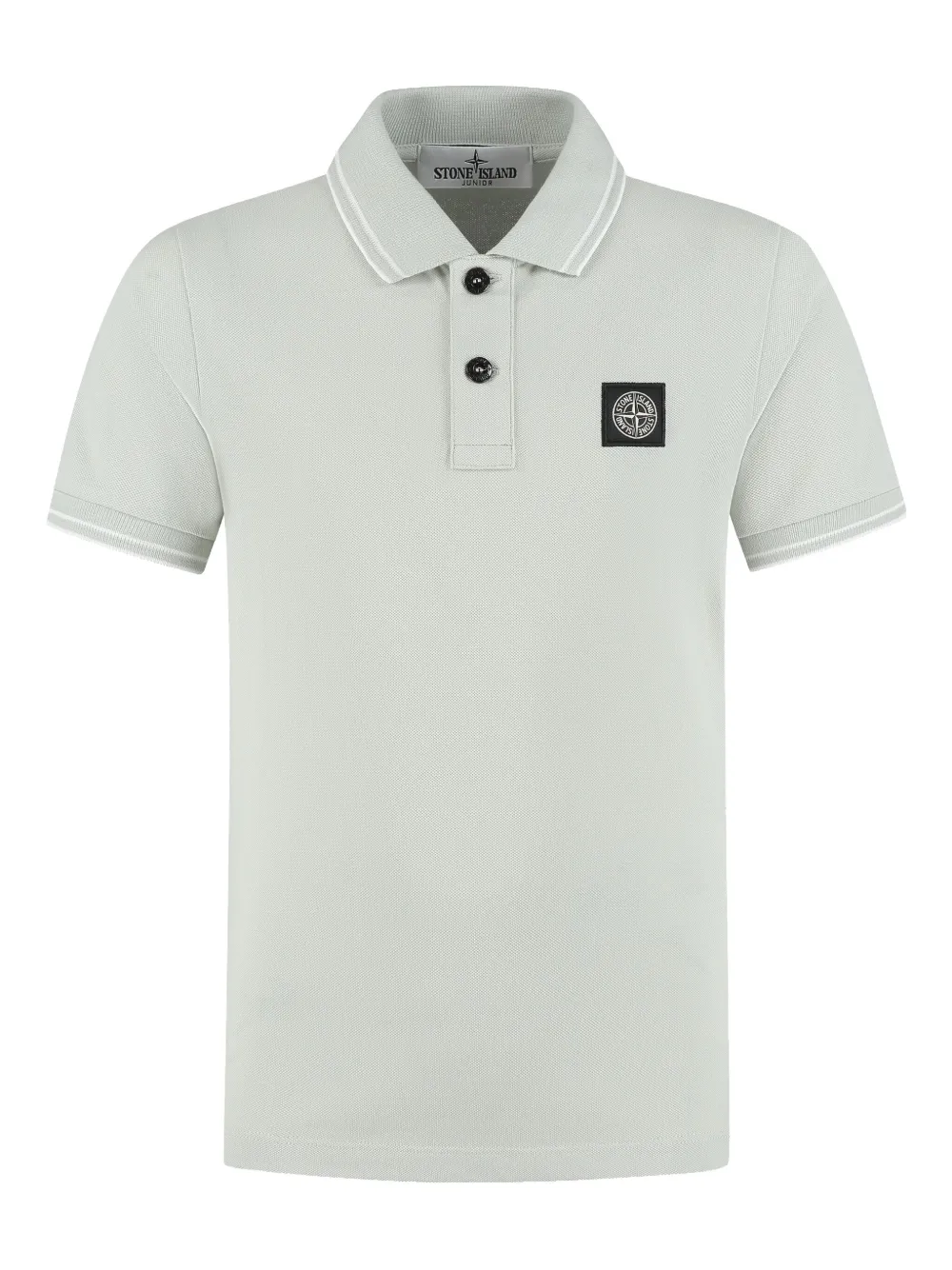 Stone Island Junior Camisa polo de algodão com patch de bússola | Verde | Image 1