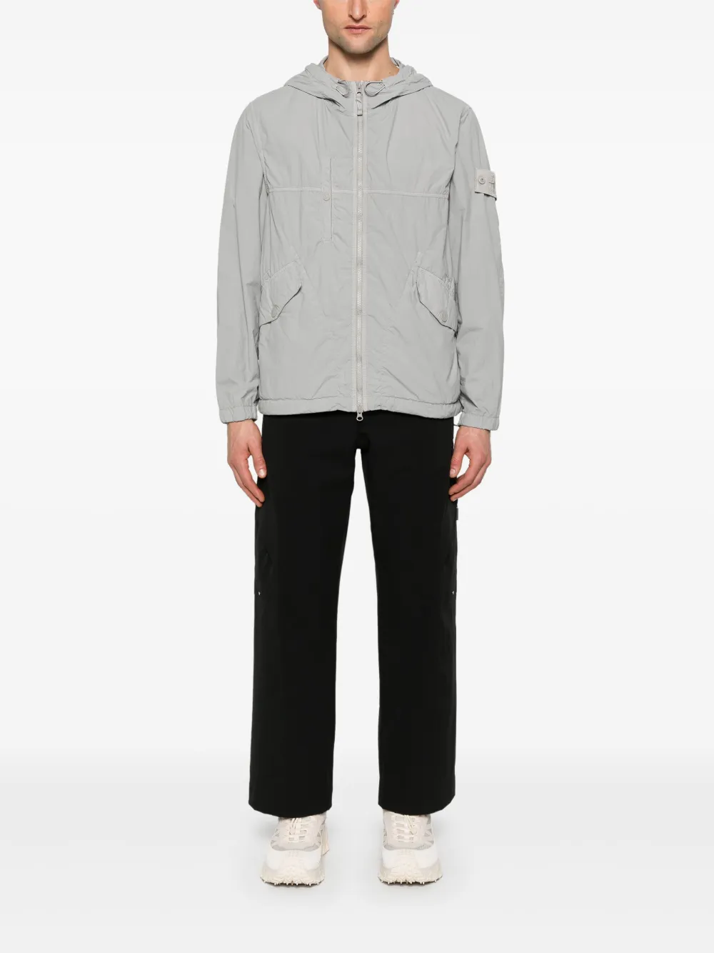 Stone Island Jack met capuchon - Grijs