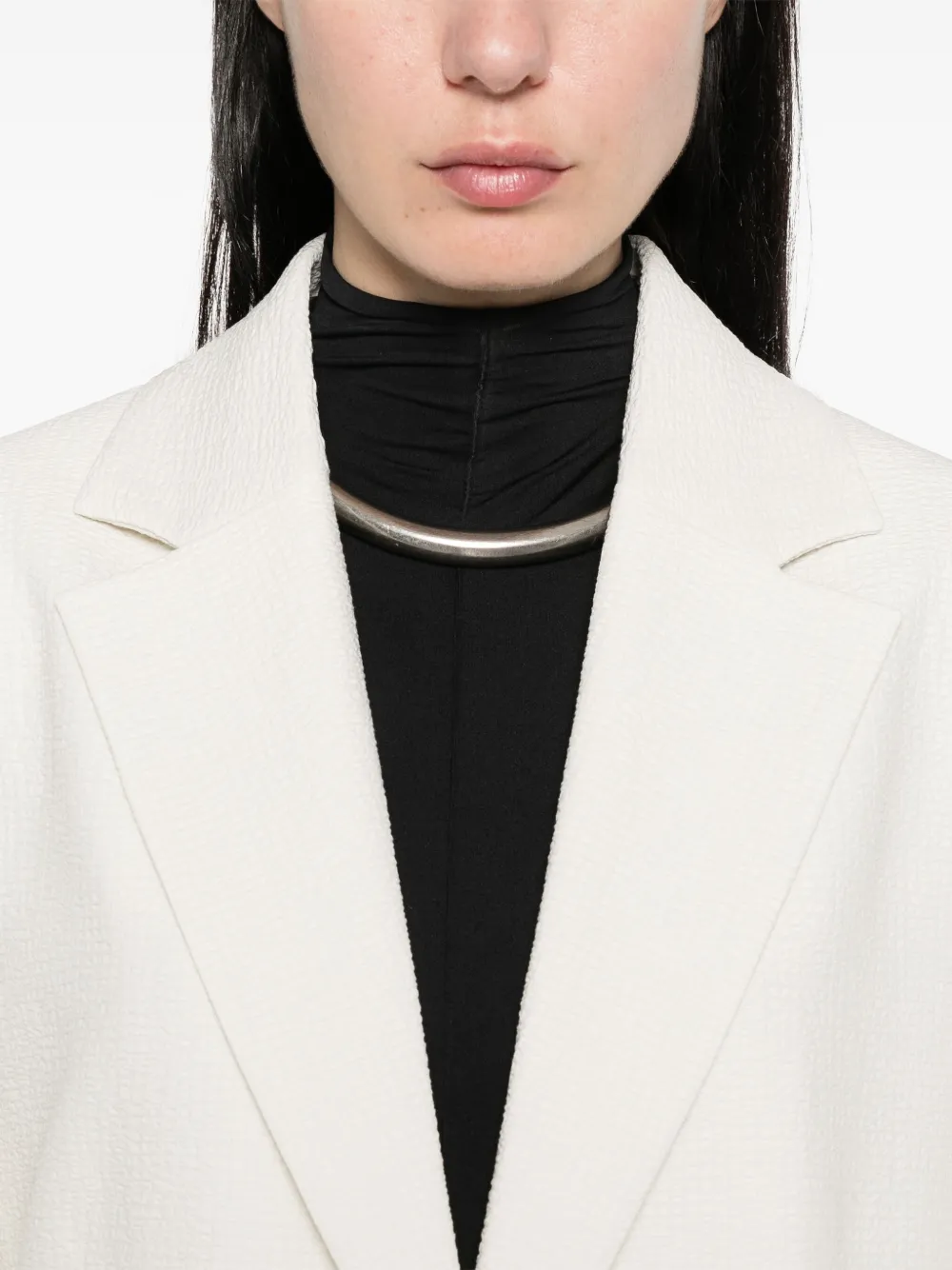 Calvin Klein Seersucker blazer Wit