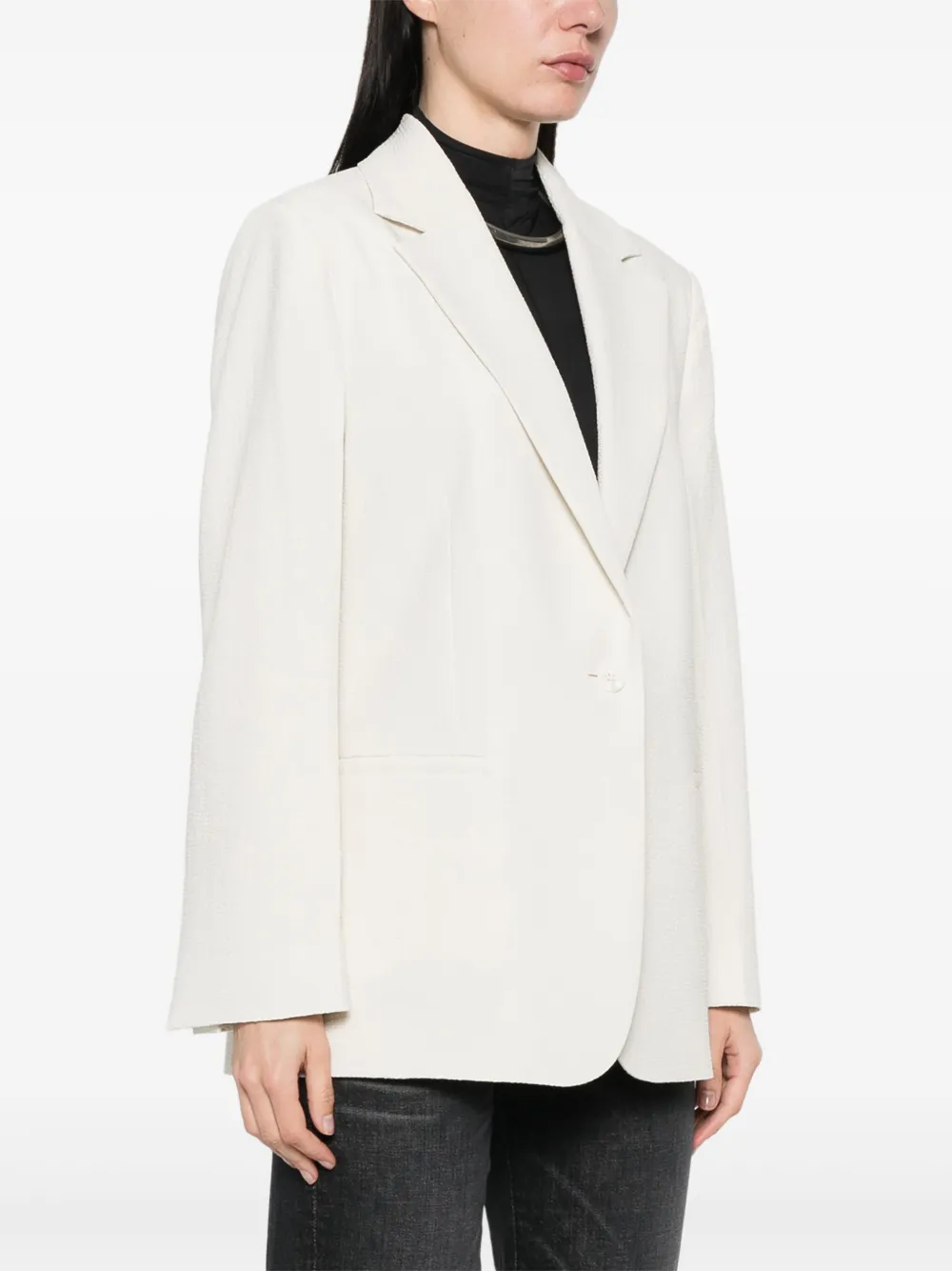 Calvin Klein Seersucker blazer Wit