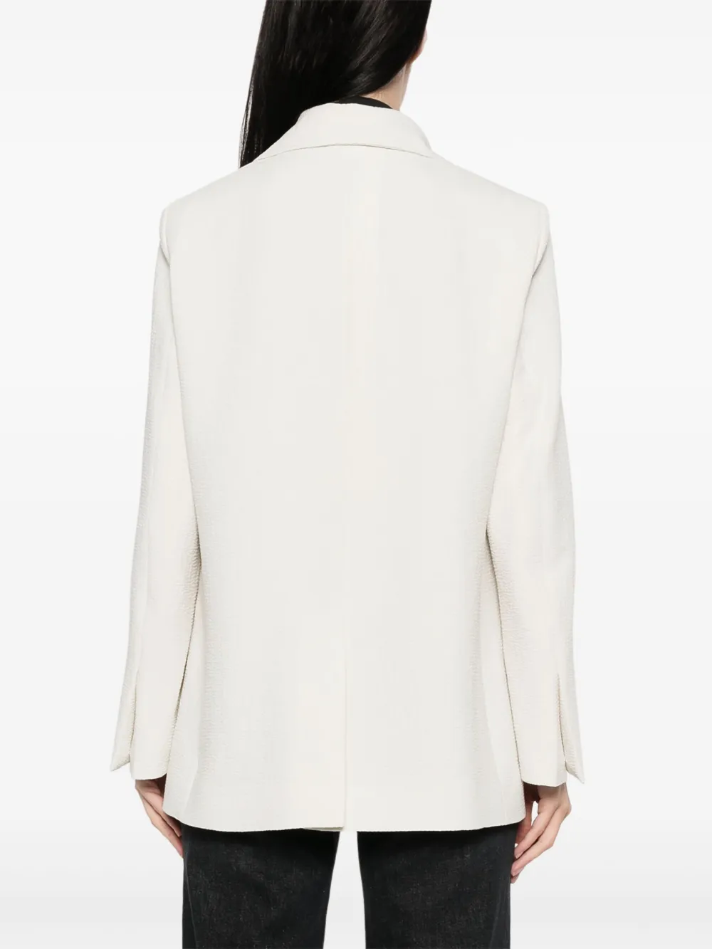 Calvin Klein Seersucker blazer Wit