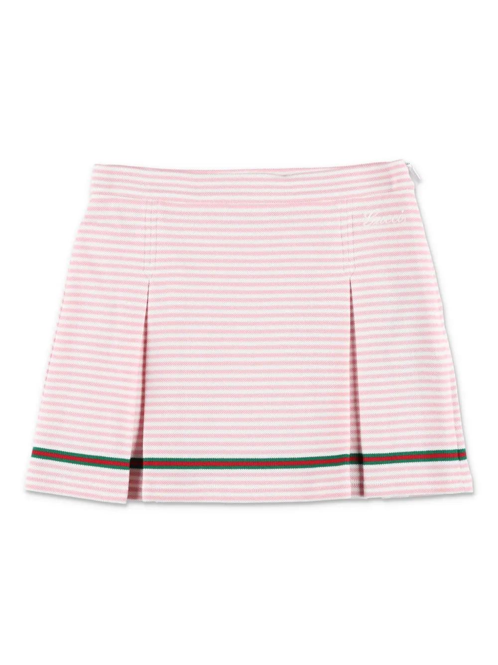 Gucci Kids Katoenen rok met Web-streep Roze