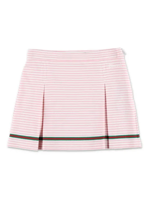 Gucci Kids web-stripe cotton skirt