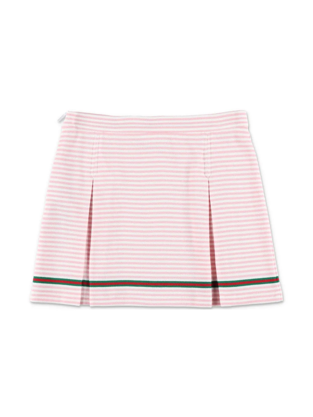 Gucci Kids web-stripe cotton skirt - Roze