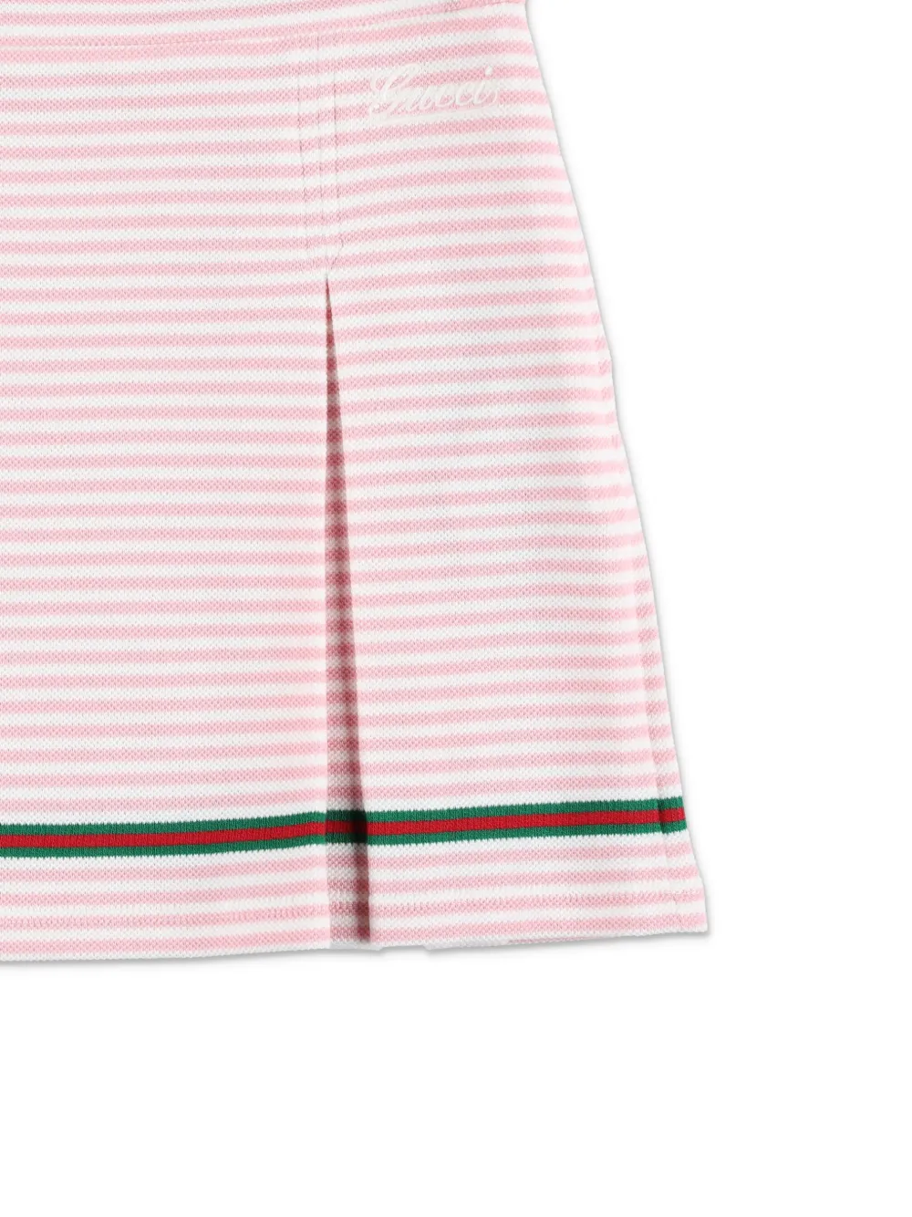 Gucci Kids Katoenen rok met Web-streep Roze