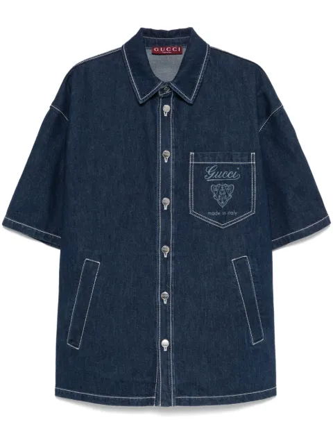 Gucci lasered denim shirt