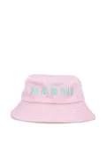 Marni Kids logo-embroidered bucket hat - Pink