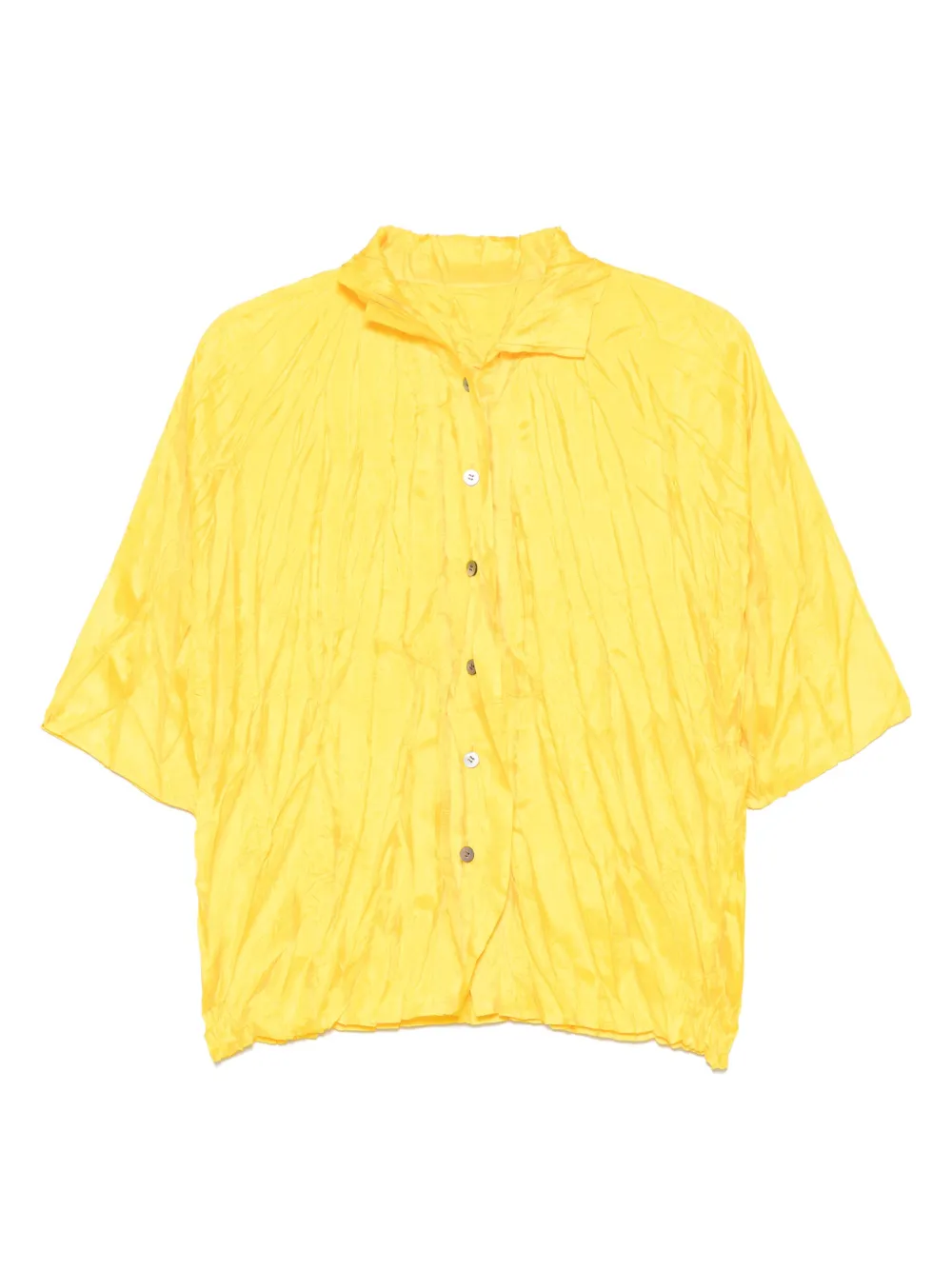 Issey Miyake Pre-Owned camisa plisada 2000 | amarillo | Image 1
