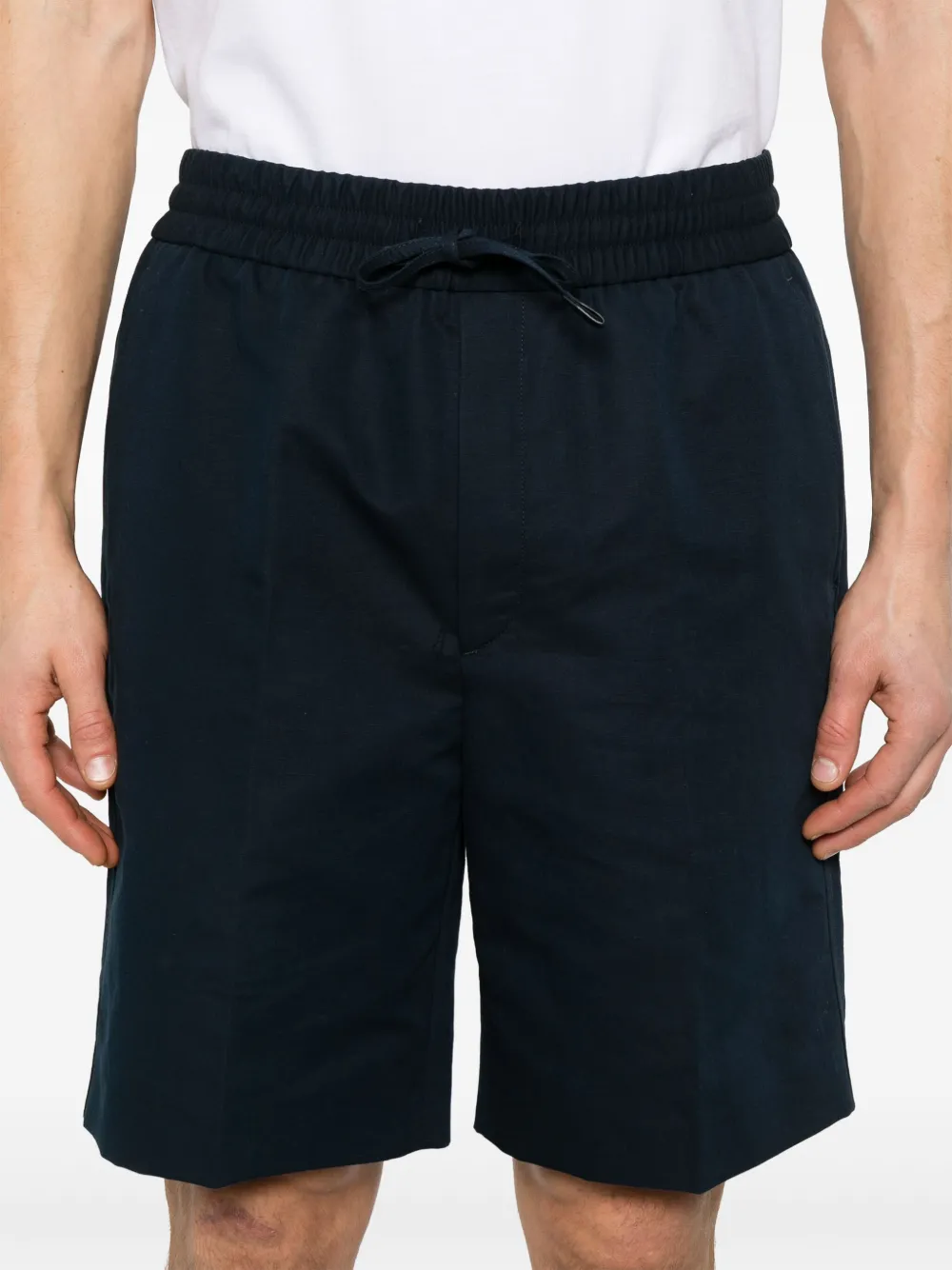 Brioni Shorts met slub-textuur Blauw