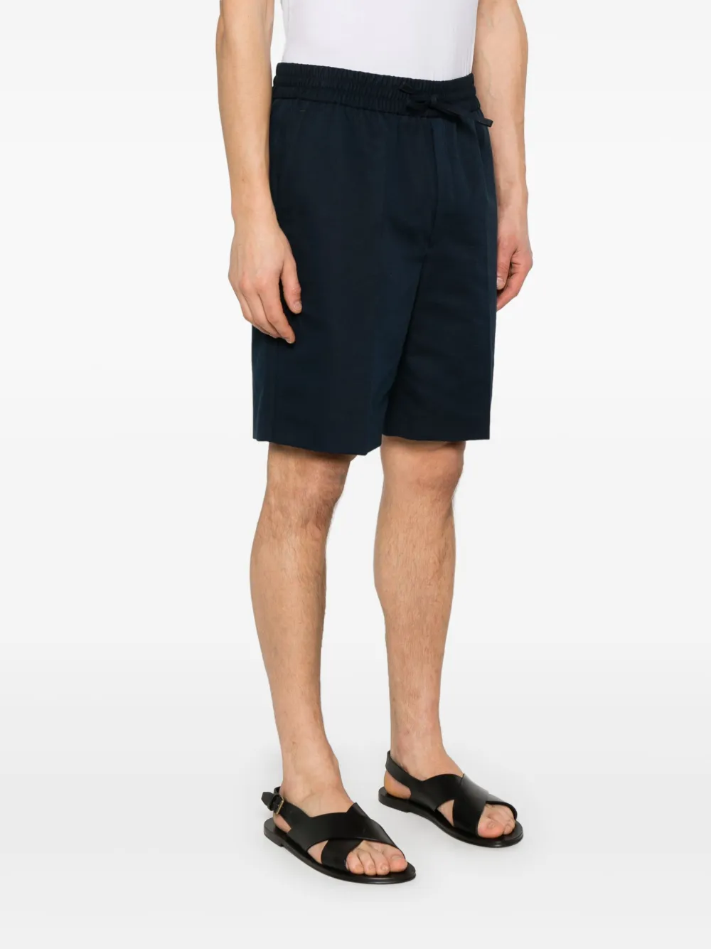 Brioni Shorts met slub-textuur Blauw