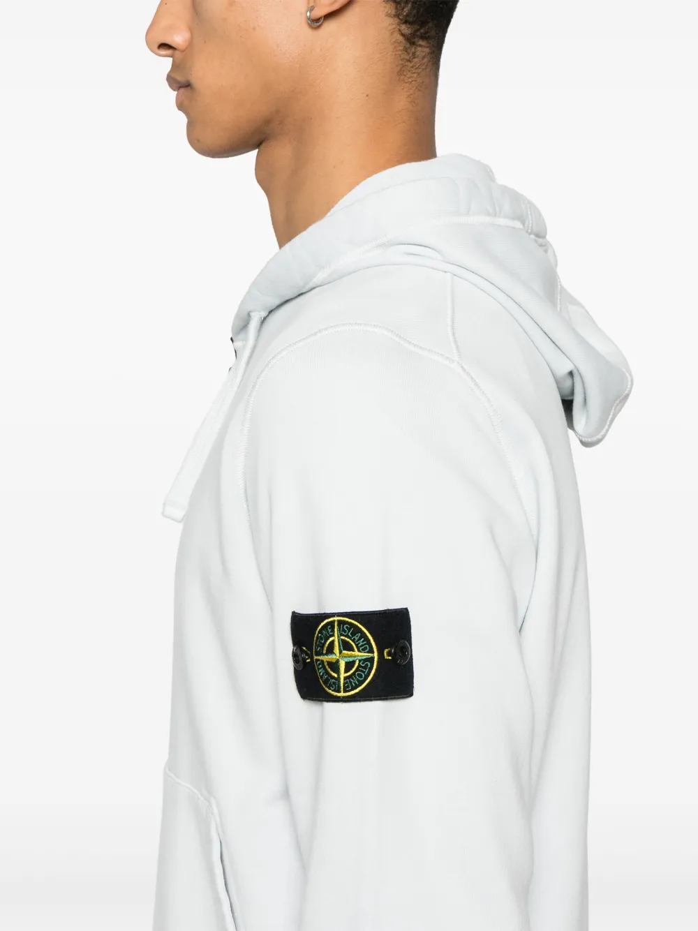 Stone Island Hoodie met Compass-logopatch Blauw