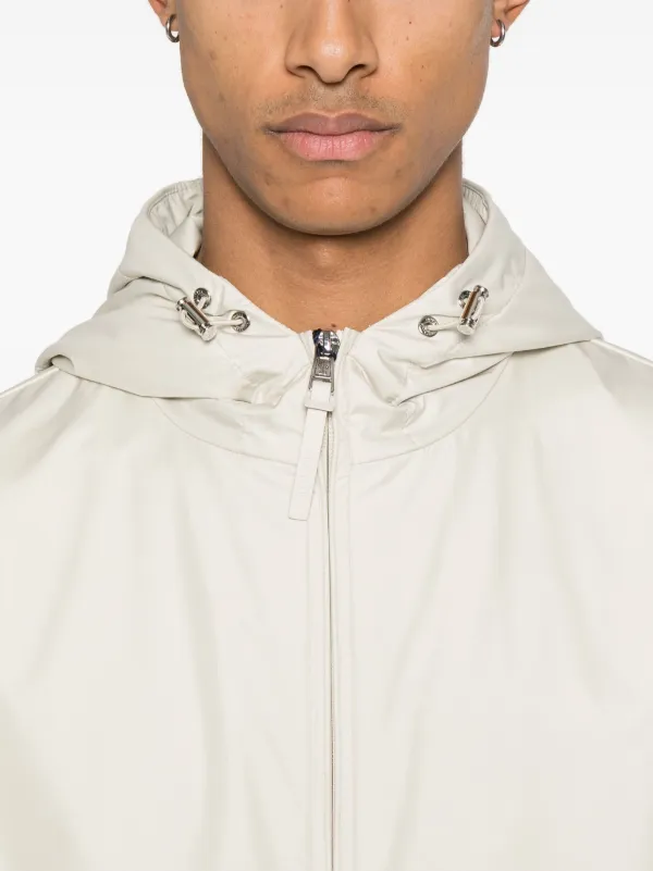 Moncler Domene フーデッド ジャケット | ニュートラル | FARFETCH JP