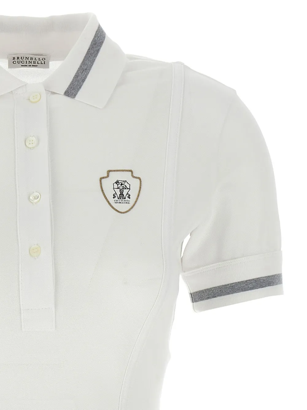 Brunello Cucinelli Poloshirtkleid mit Logo-Stickerei | Kleidung | Image 4