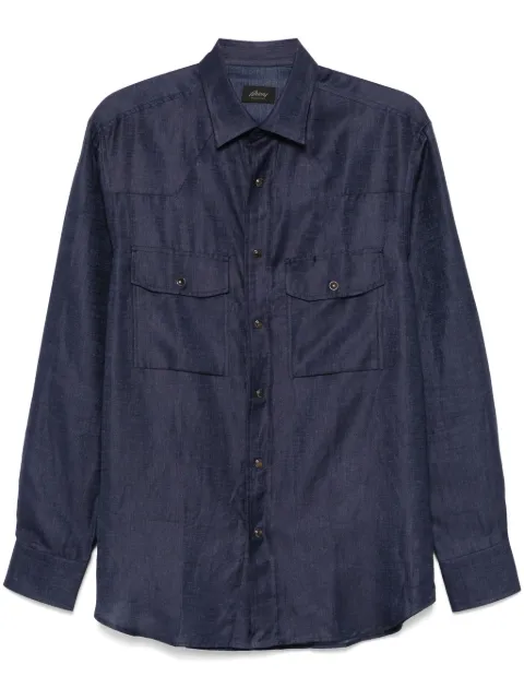 Brioni slub-texture shirt