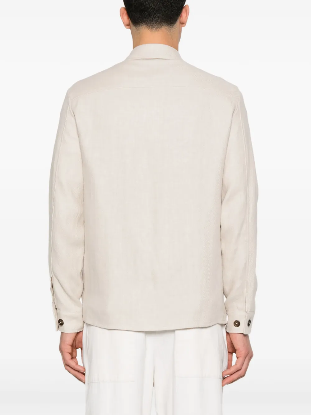 Eleventy Linnen overhemd Beige