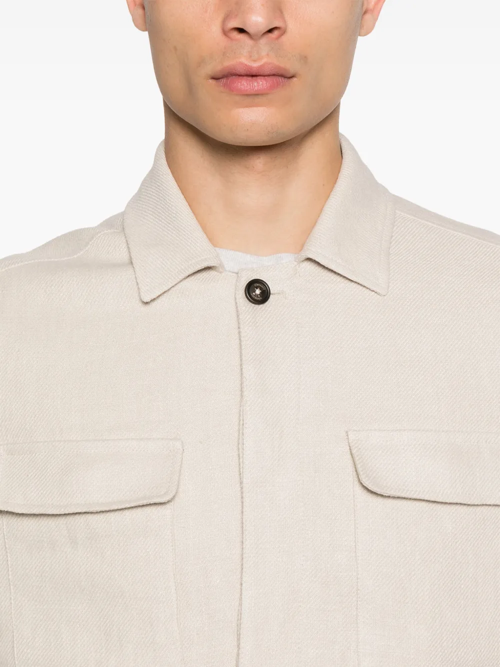 Eleventy Linnen overhemd Beige