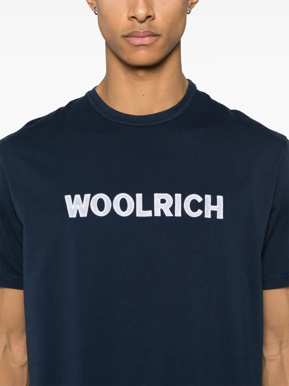 Woolrich Katoenen T-shirt met geborduurd logo Blauw
