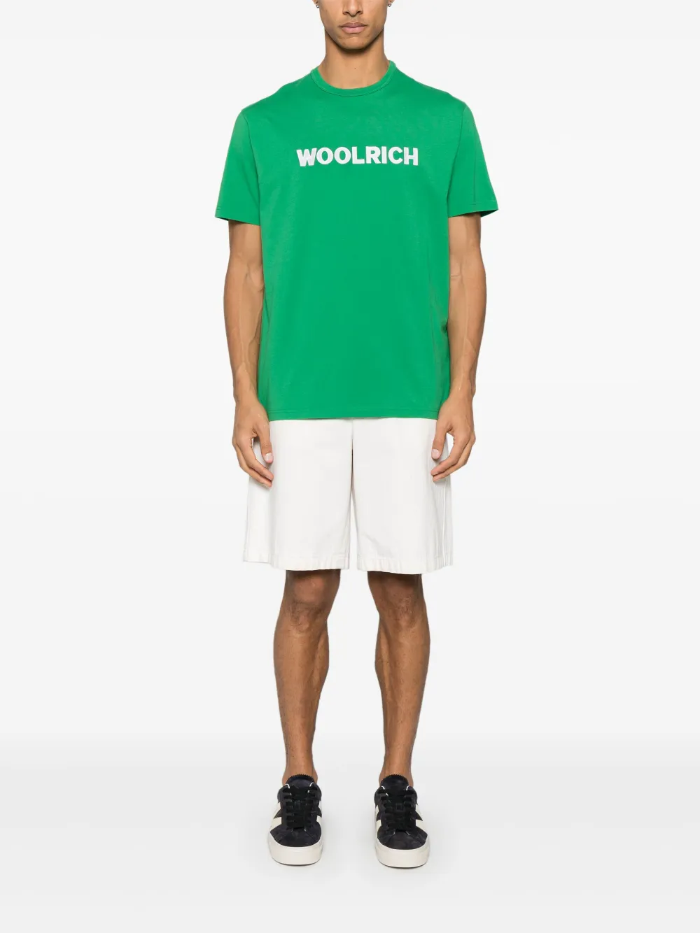 Woolrich Katoenen T-shirt met geborduurd logo - Groen