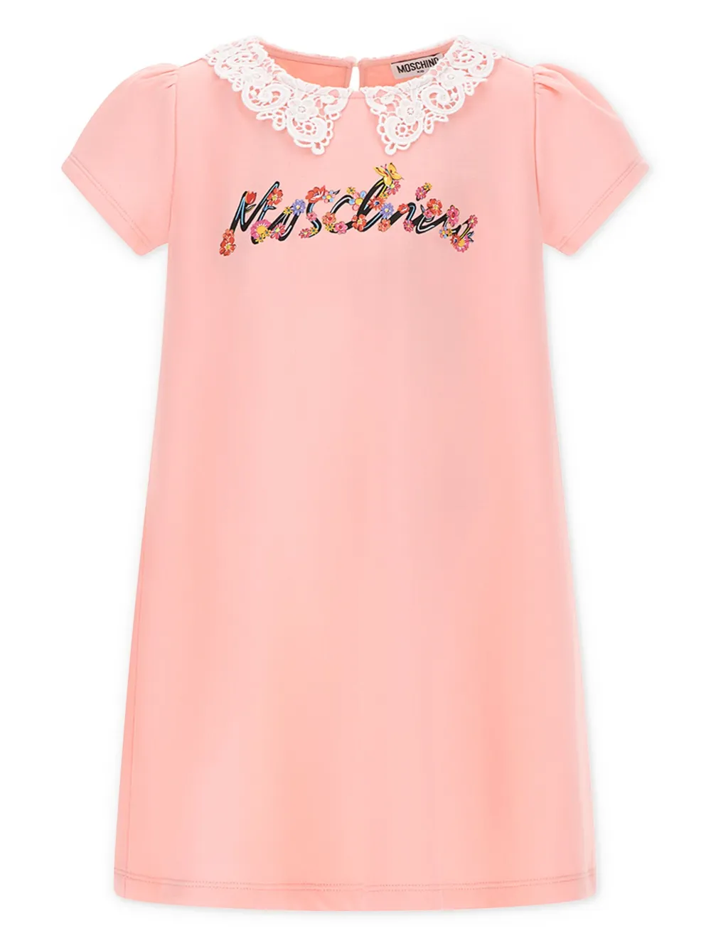 Moschino Kids Jurk met logoprint Roze