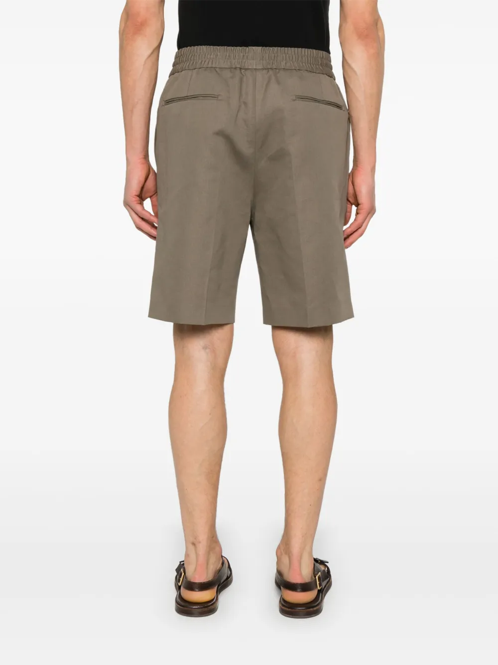 Brioni Shorts met slub-textuur Groen