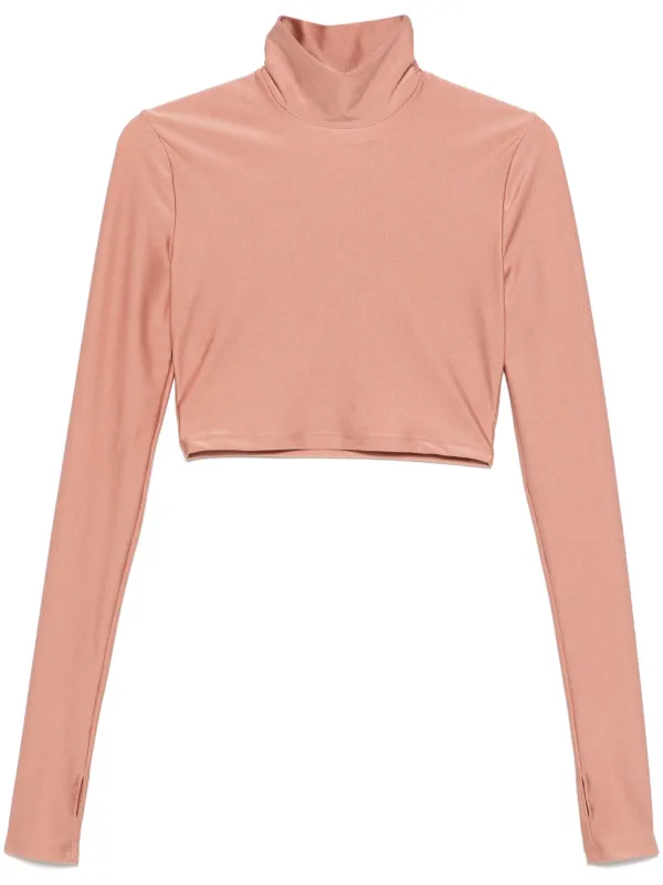 Tシャツ・カットソー THE ANDAMANE SS25 ORCHID CROP TOP (T170731BTJP177 999) The Andamane Orchid Crop Top In 褐色 | ModeSens