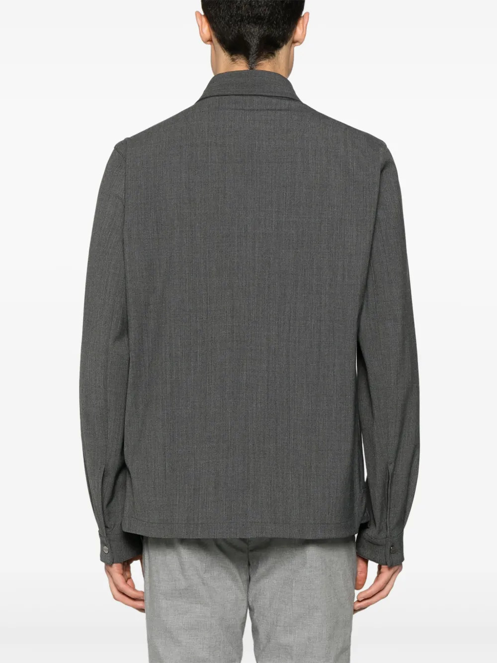 Herno Geweven shirtjack Grijs