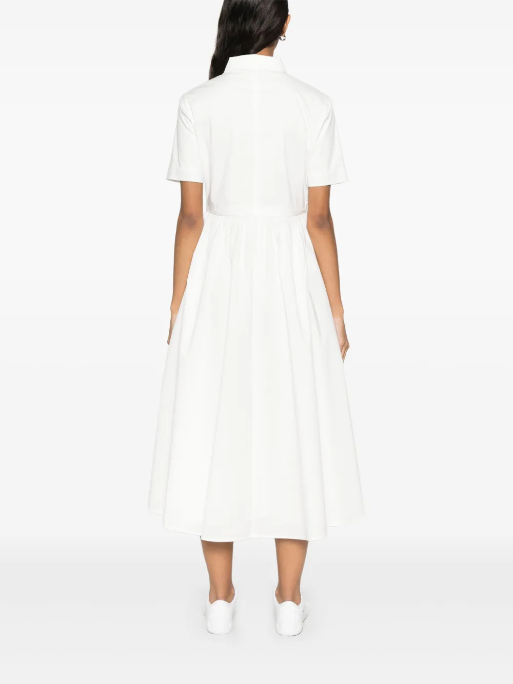 Shop Add Drawstring Midi Dress In White
