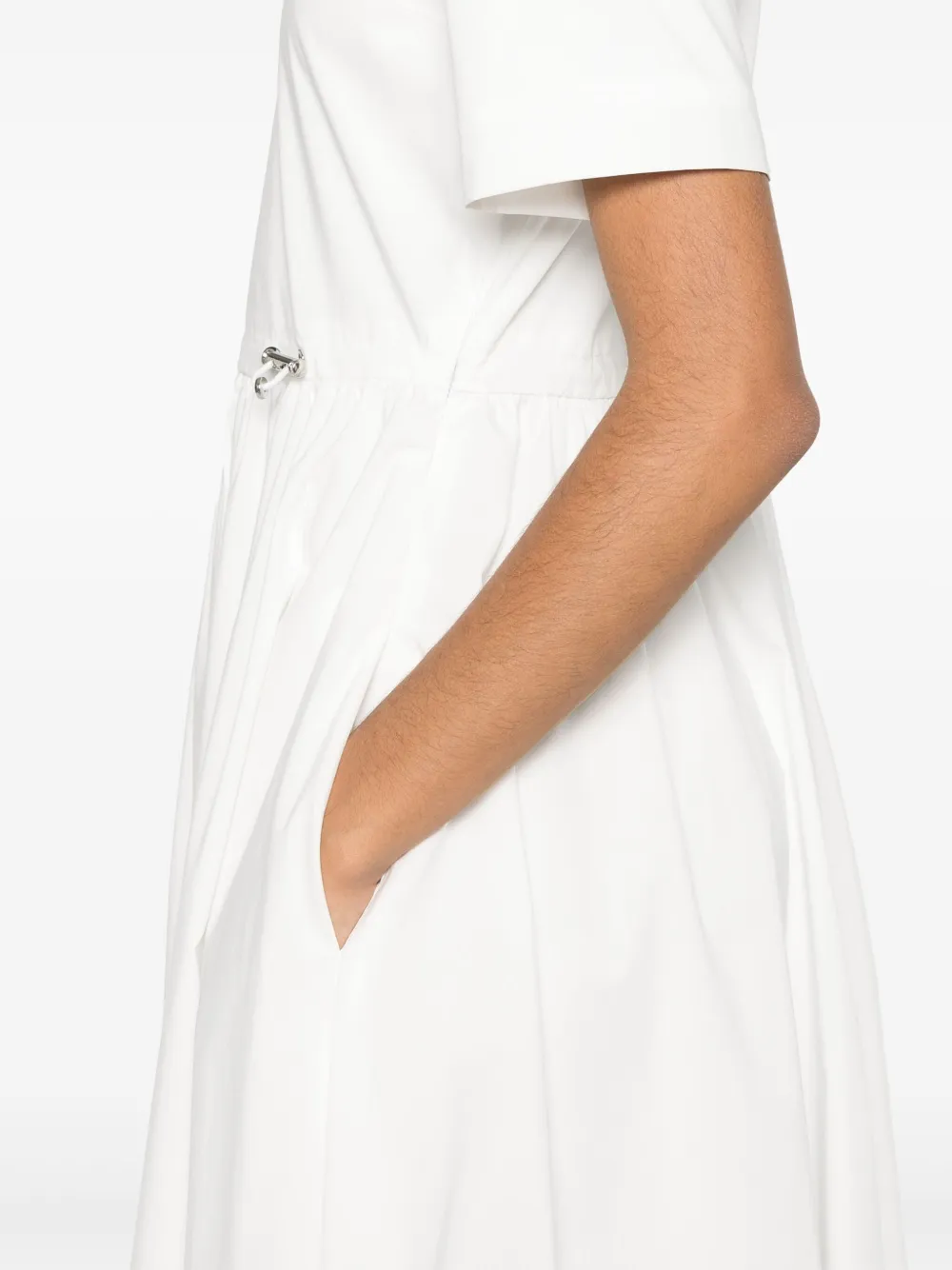 Shop Add Drawstring Midi Dress In White