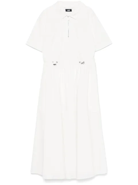 Add drawstring midi dress
