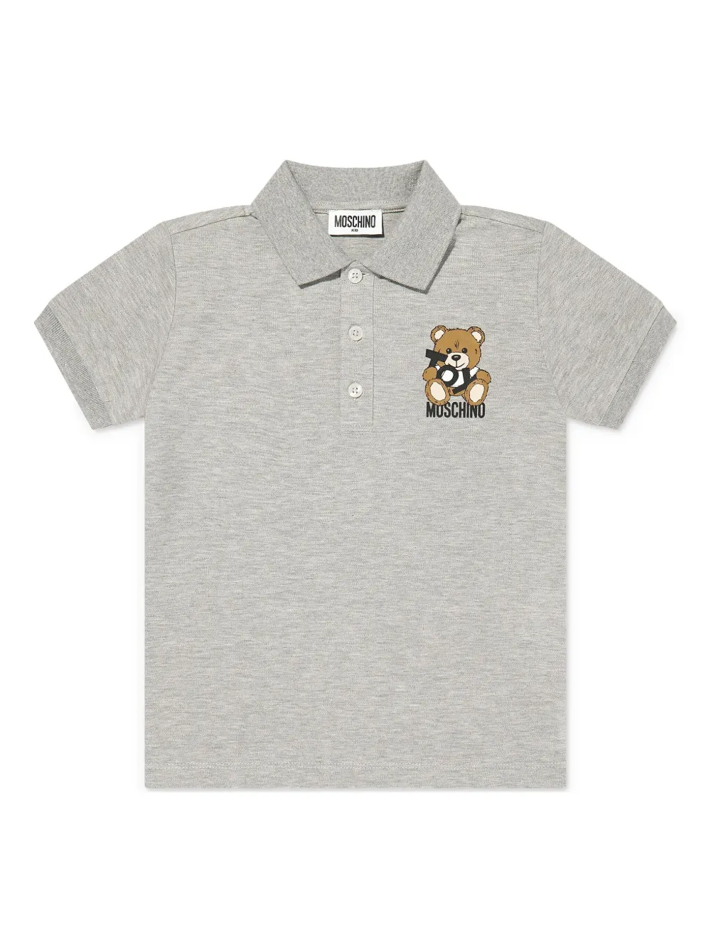 Moschino Kids Poloshirt met teddybeerprint Grijs