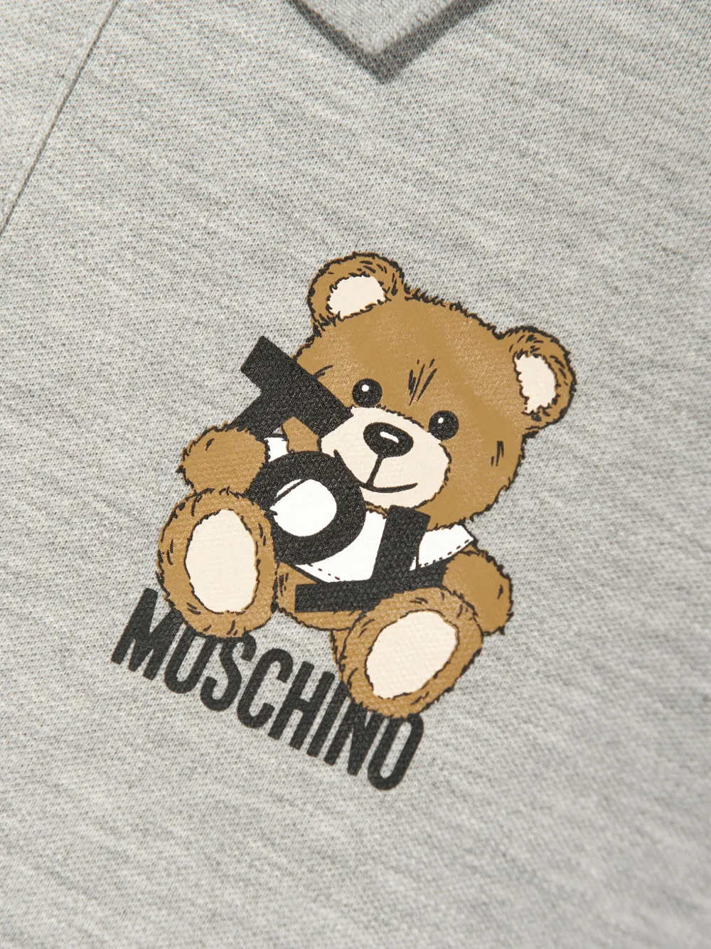 Moschino Kids Poloshirt met teddybeerprint Grijs
