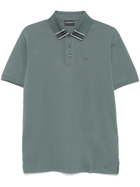 Emporio Armani logo-embroidered polo shirt