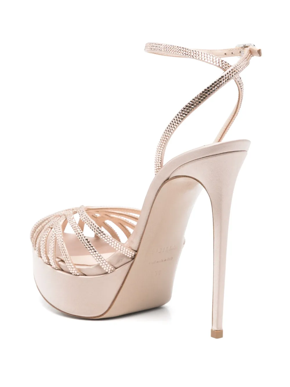 Le Silla 140m crystal-embellished sandals Pink