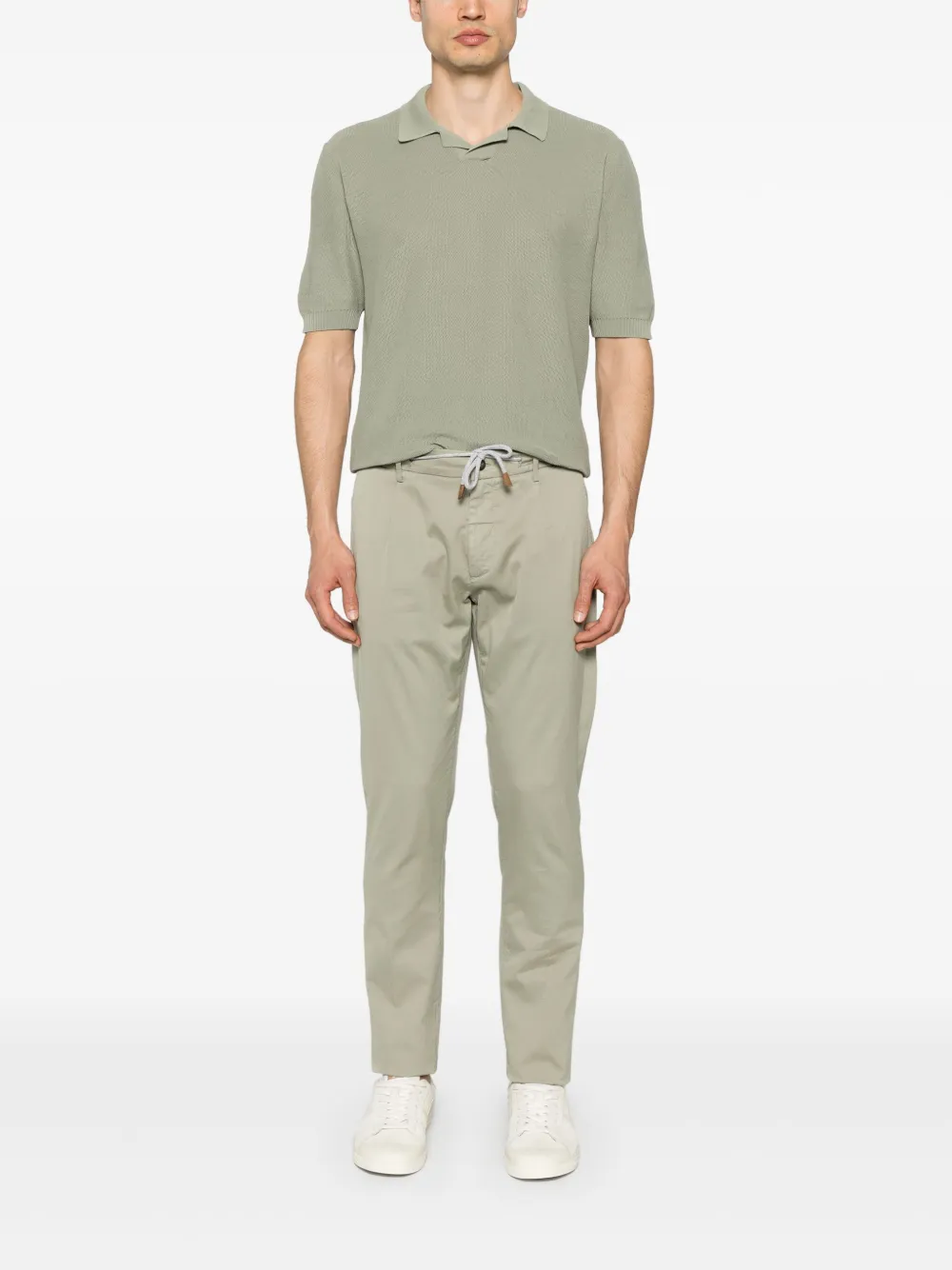 Eleventy drawstring trousers - Groen