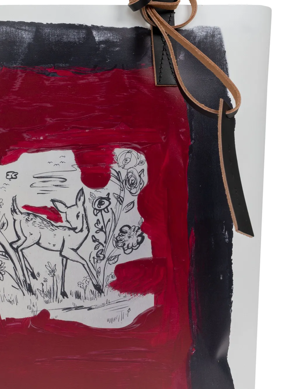 Marni Shopper met geverfde print Wit