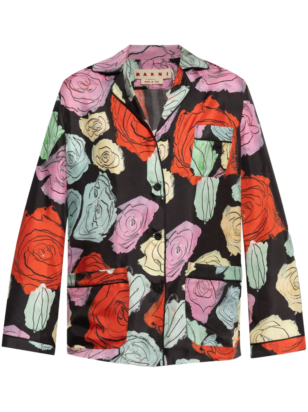 Marni フローラル シャツ - ブラック Marni フローラル シャツ - ブラック