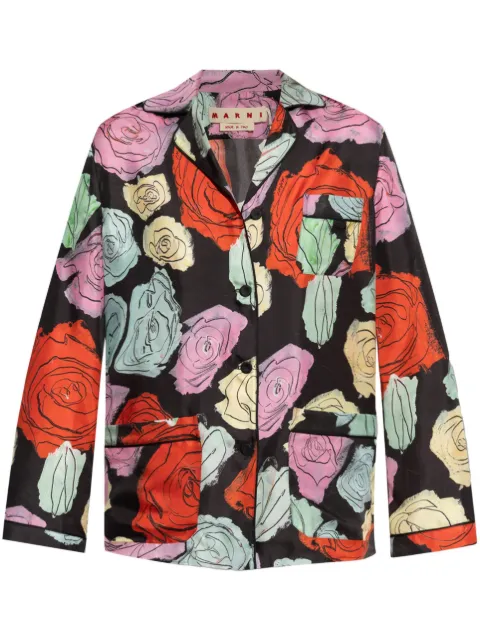 Marni camisa con motivo floral