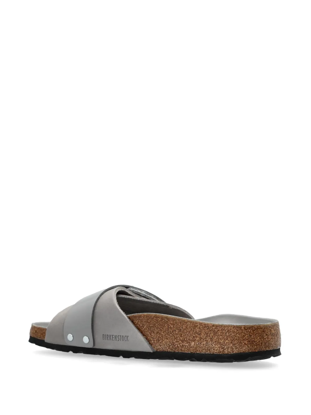 Birkenstock leather slides Grey