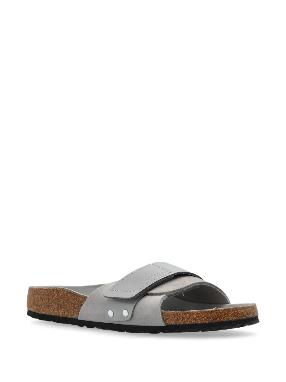 Birkenstock leather slides Grey