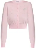 Alexander Wang logo-rubberised cardigan - Pink
