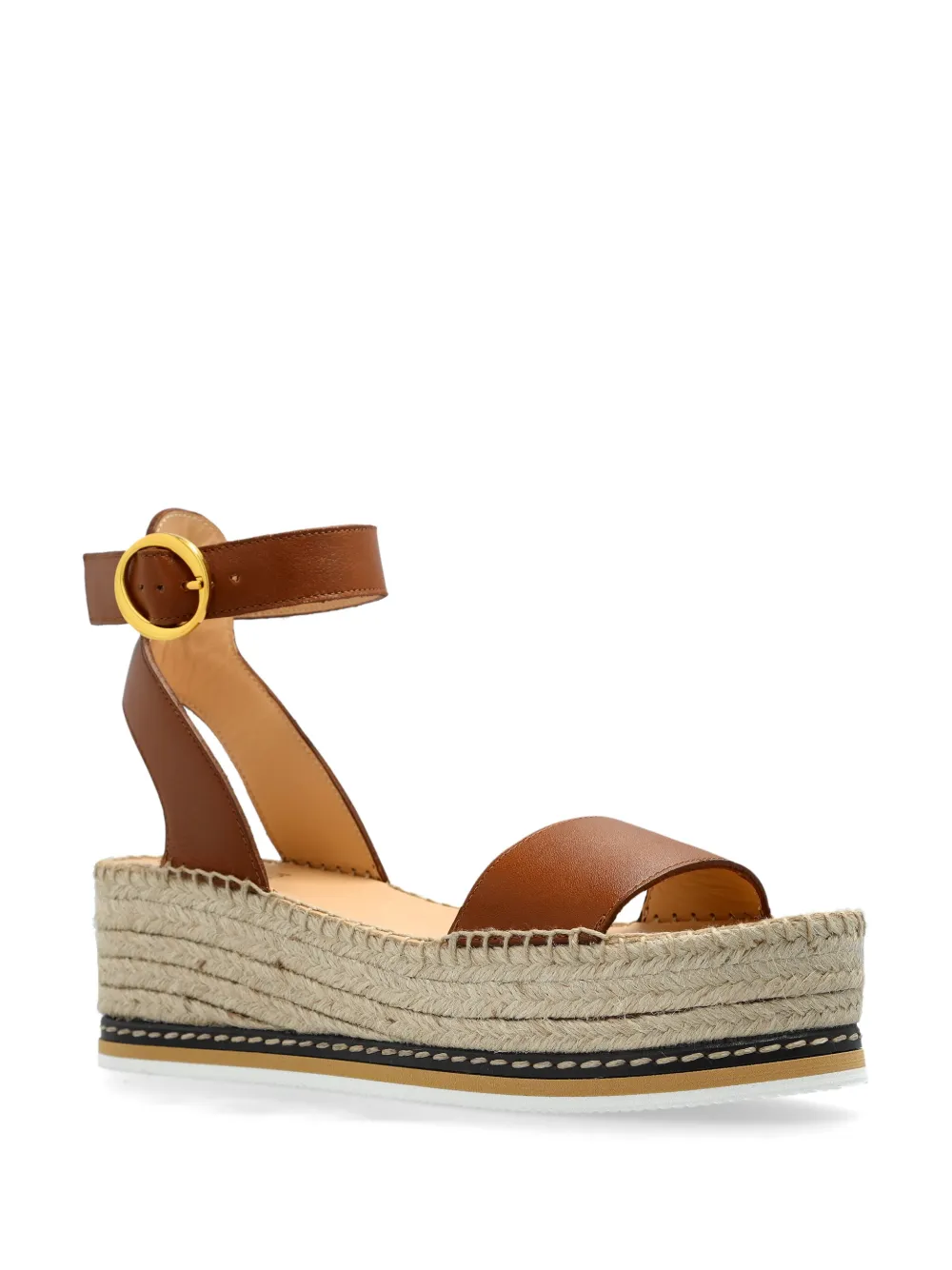 Odissì leather sandals Brown