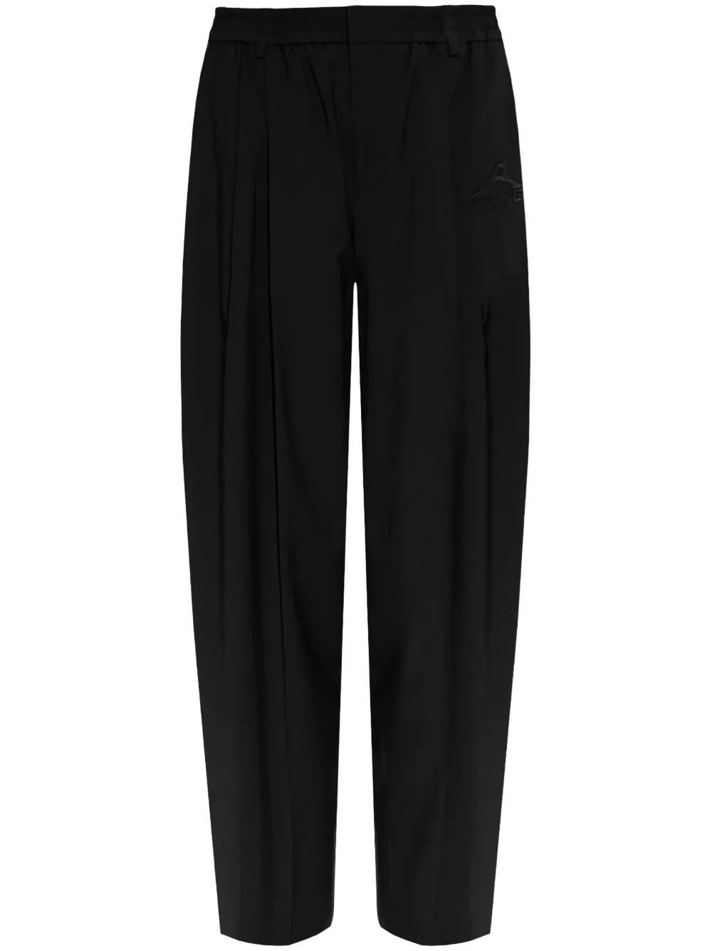 elasticated-waist tailored trousers