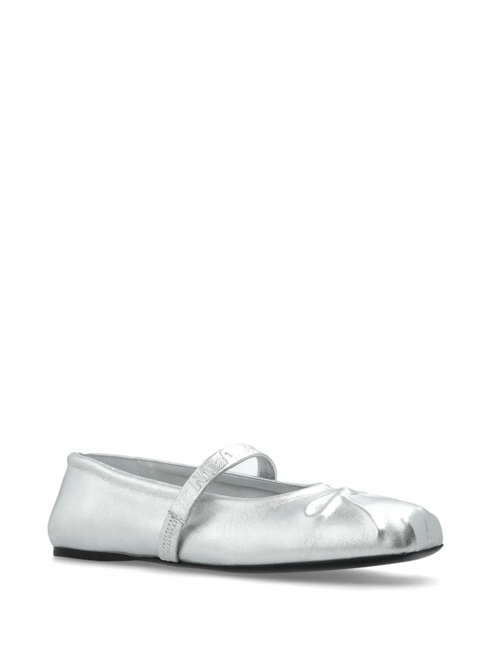 Marni metallic ballerina shoes Silver